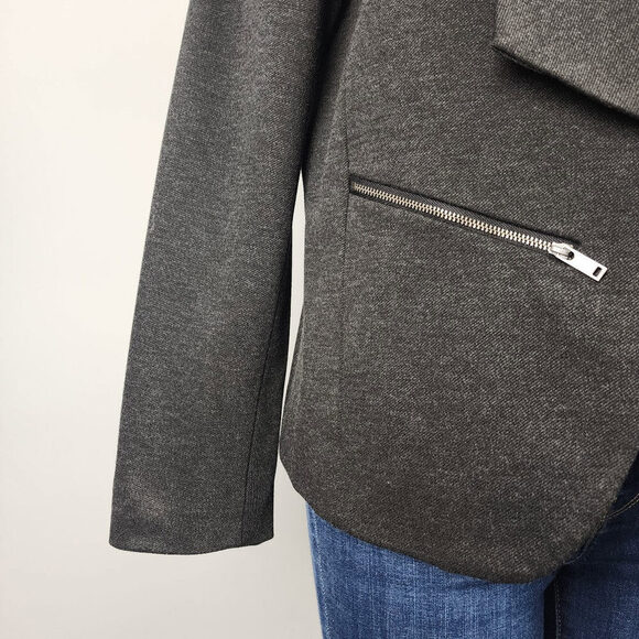 Reitmans Charcoal Grey Waterfall Blazer Size 16 - Picture 4 of 9